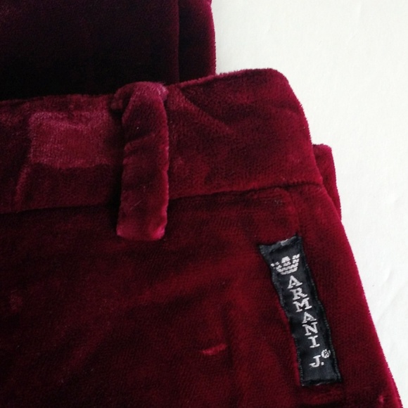 Armani Pants - ARMANI JEANS Burgundy Magenta Velvet Pants 2 - 4